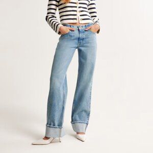 Abercrombie Low Rise Baggy Jean Cuffed